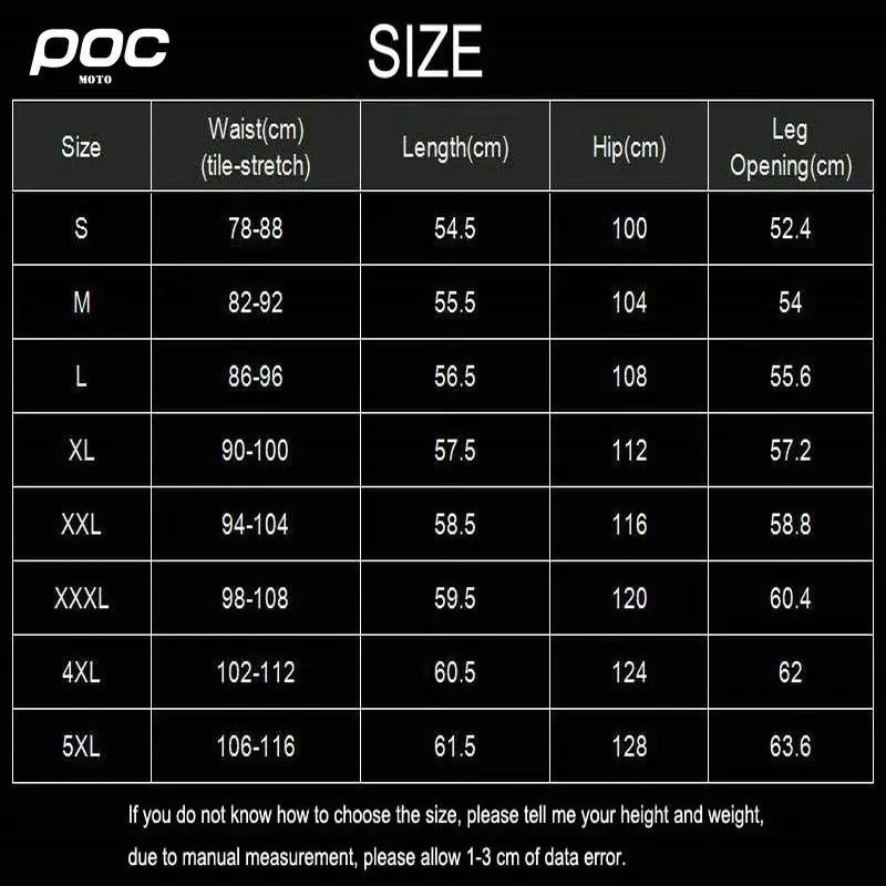 Moto POC Cycling Summer Mtb Downhill Pants Waterproof Breathable Men