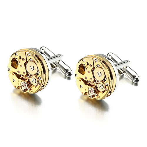 Brand Designer Watch Movement Cufflinks For Mens Business Wedding