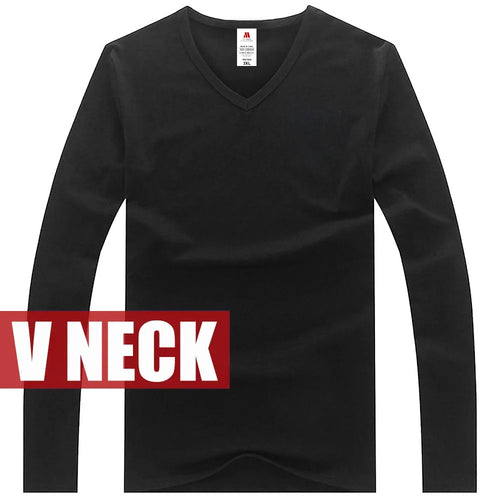 2024 Spring High-elastic Cotton T-shirts Male V Neck Tight T Shirt Hot