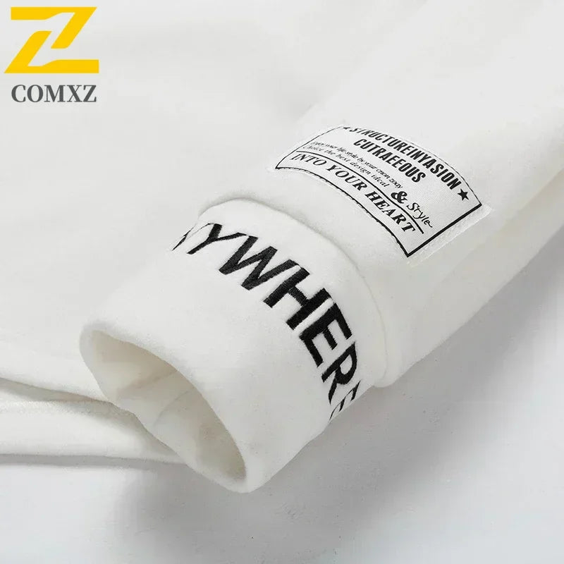 2023 Cashmere T-Shirts Men Long Sleeve Embroidery Letter T Shirt Homme