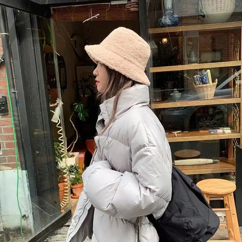 Unisex Harajuku Bucket Hat Solid Men Fishing Fisherman Hat Autumn
