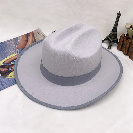 Warm Soft Lightweight Wool Felt Fedora Hat with Feather British Style Autumn Winter Versatile Unisex Adjustable Band