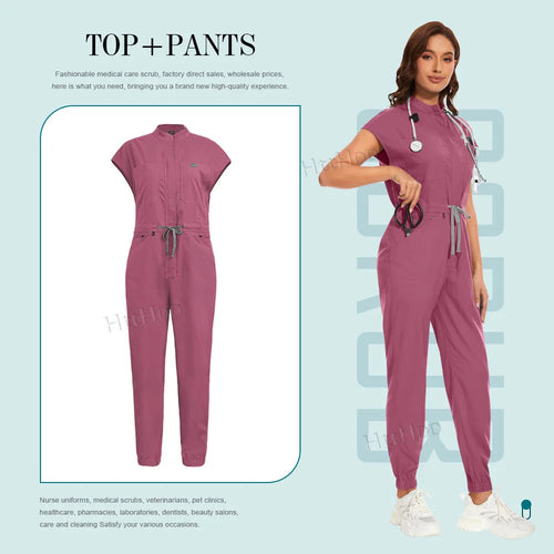 Wholesale Medical Apparel Scrub Uniform Women Short Sleeved Scrubs