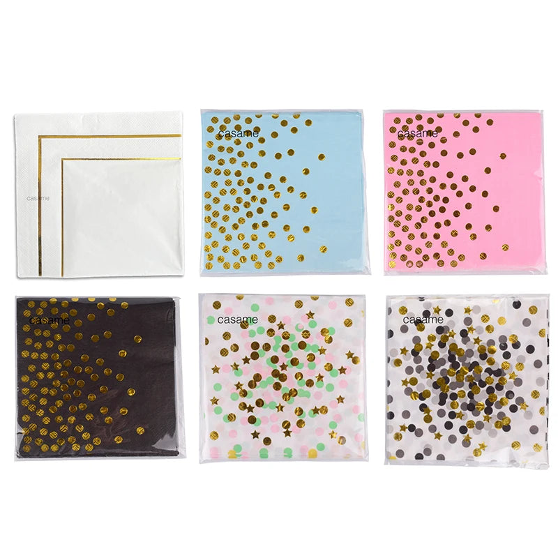 happy birthday Table Paper Napkins Elegant Tissue Beautiful Decor