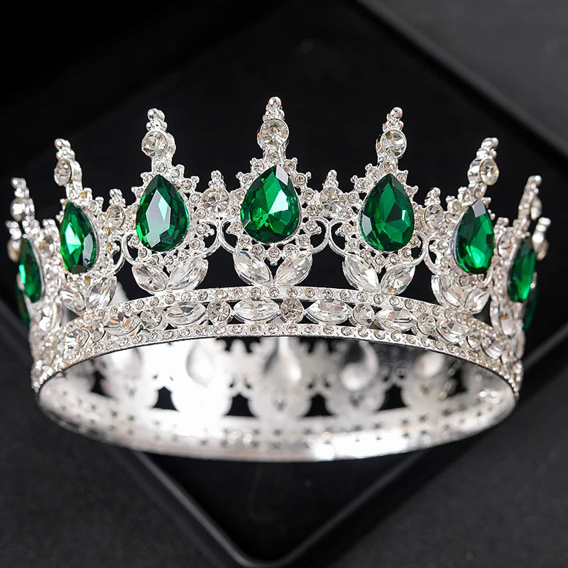 Baroque Crystal Tiaras And Crowns Rhinestone Prom Diadem Headband Crown Bridal Wedding Hair Accessories Jewelry Crown Tiara Gift