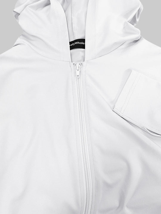 LW Hooded Collar Crop Top T-shirt Autumn Solid Color Long Sleeve Women's Hooded Crop Tops Slim Fit Short Streetwear Sporty sport