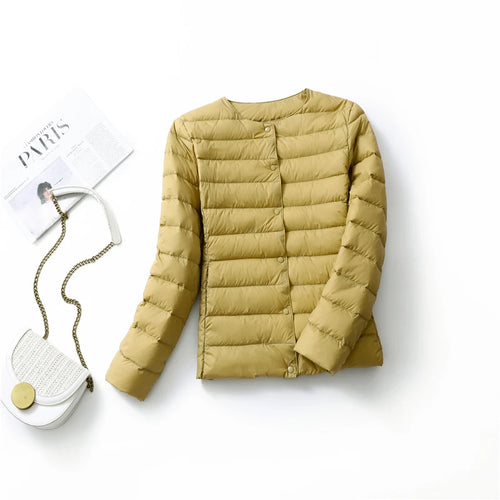 2024 New Arrivals Autumn Winter Warm Women White Duck Down Slim