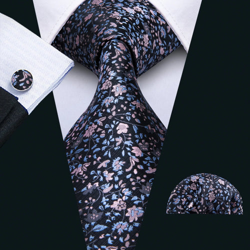 Men Tie Gold Navy Blue Striped Silk Tie 3.4" Jacquard Party