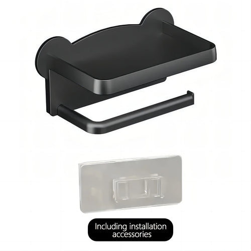 Punch Free Wall Mounted Tissue Storage Rack Paper Roll Shelf Holder