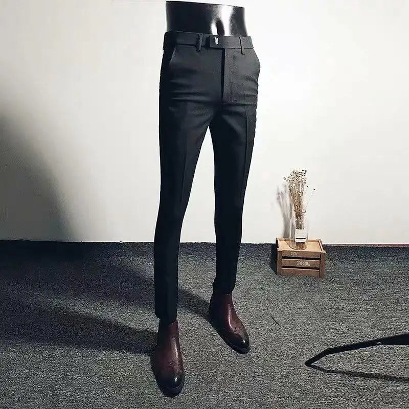 Men Pants Spring Summer Autumn Casual  Slim Straight  Long Business