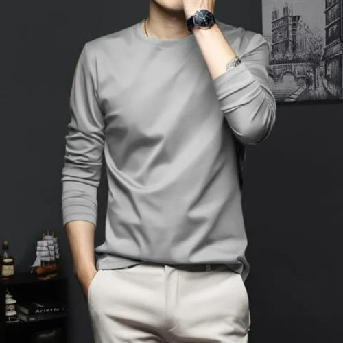Autumn New Promotion Ice Silk T-shirt Men's Korean Casual Versatile