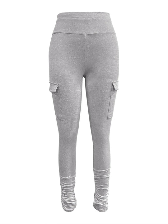 LW Side Pocket Stacked Pants Womens Cargo Pants casual Stacked Joggers Sweatpants Female Casual Sporty Y2K 90S Trousers pants