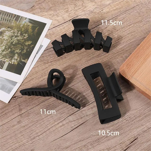 2/3/4Pcs Headwear Set Women Fashion Claw Clip Coffee Black Acrylic