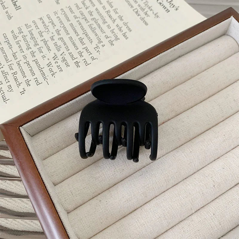Small Frosted Hair Clip Basic All-Match Brown Hair Clip For Women