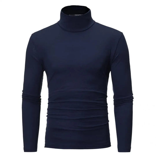 Shirt Stretchy Soft Autumn Turtleneck Long Sleeve Solid Color Winter