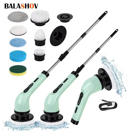 9-in-1 Electric Cleaning Brush Electric Spin Cleaning Scrubber