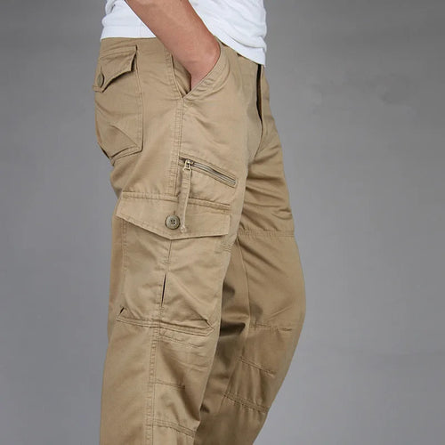 2023 Tactical Pants Men Black Cotton ix9 Zipper Streetwear Autumn