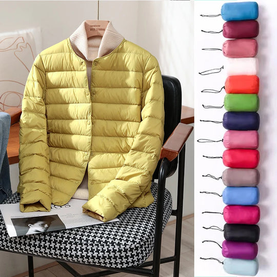 2024 New Arrivals Autumn Winter Warm Women White Duck Down Slim