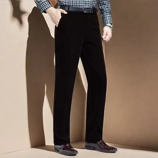Corduroy pants loose joggers middle-aged men dad installed in autumn