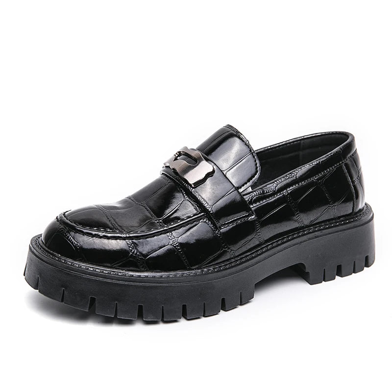 STRONGSHEN Men Oxford Shoes Leather Platform Casual Shoes Comfortable Formal Loafer Business Office Formal Dress Shoes 38-46