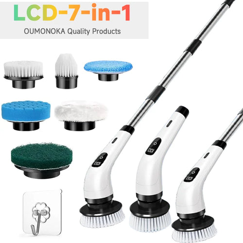 Household Cordless Spin Scrubber Kitchen Gadgets Hair Brushes Bathroom