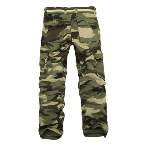 Fashion Pocket Men's Camouflage Pants Casual Thickening Trouser  Style