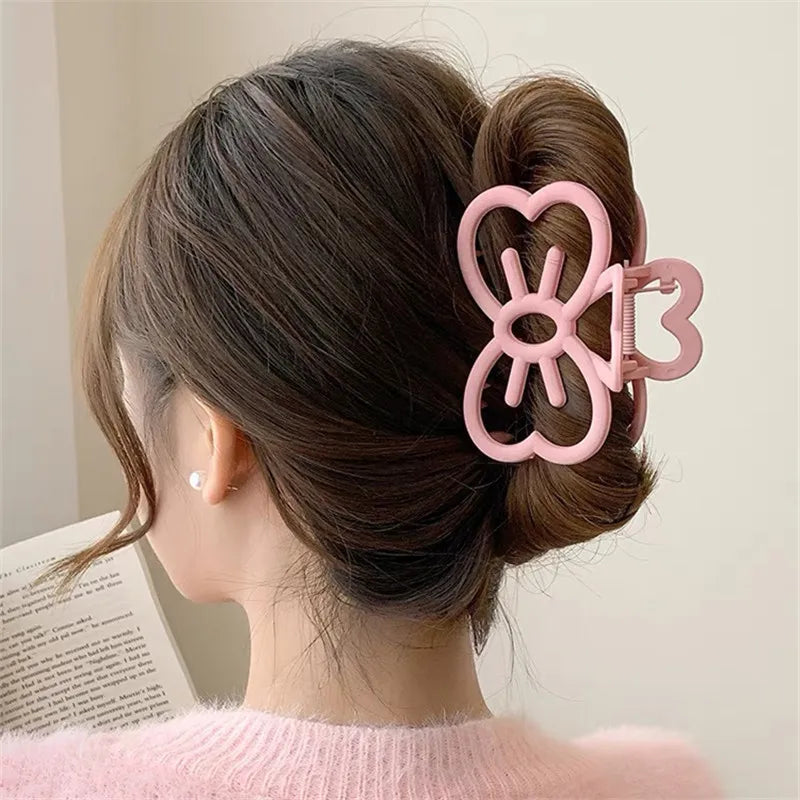 New Candy Color Cat Bow Hair Clip Plastic Claw Clip Fashion Crab Hair