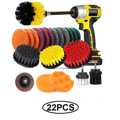 Electric Drill Brush Kit All Purpose Cleaner Auto Tires Cleaning Tools