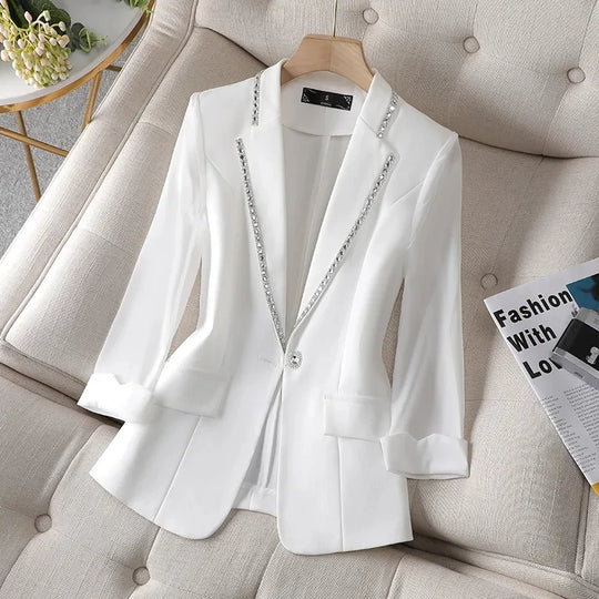 2022 Autumn  Women's Blazer Paillettes Femme Summer Sunscreen Jacket