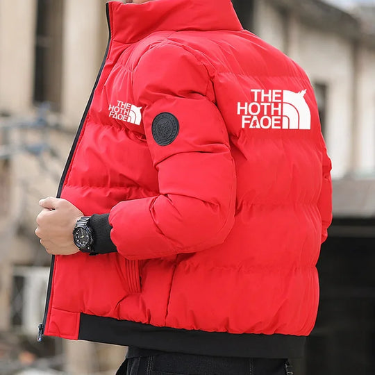 2024Men's Padded Cotton Jacket, Tiger Head Logo, Short, Thick, Casual,