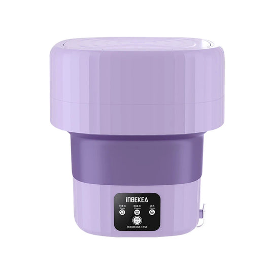 9L Folding Washing Machine with Drain Valve and Drain Basket, Standard Wash/Drain Function, Suitable for Underwear, Baby Clothes