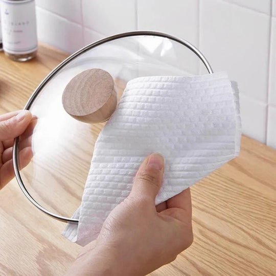 50/100pcs A Roll  Dish Cloth Disposable Rags Non -woven Rag Home Kitchen One-time Dishrag Universal Car Wipe Shoe Cleaning Wipes