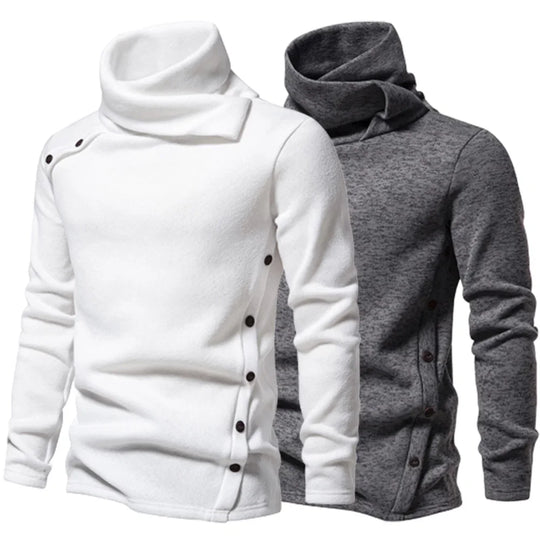 Autumn Winter Men Turtleneck Long Sleeve Sweater Korean Trend Solid