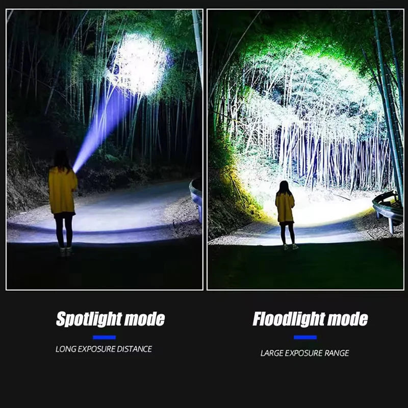 Tactical Flashlight Long Range Very Powerful Torch Work Light Rechargeable Powerful Rechargeable Led Flashlights High Power Lamp