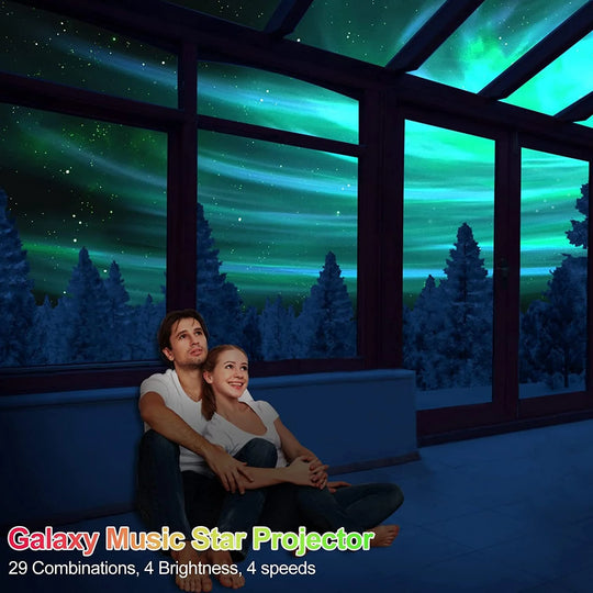New Color Changing Nebula Aurora Starry Sky Music Star Galaxy Projector Night Light For Home Party Bedroom Gifts