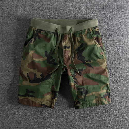2024 Summer Men Camouflage Shorts Casual Elastic Waist Comfort Loose