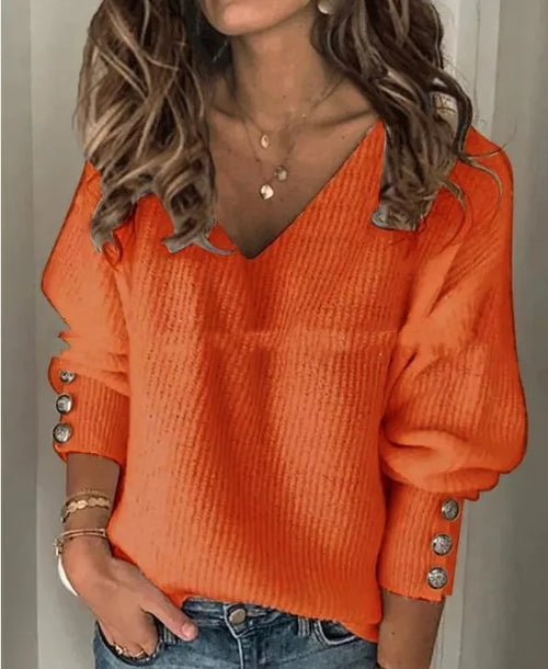 Spring Autumn Women's Loose Long Sleeve Knitted top T-shirt Solid