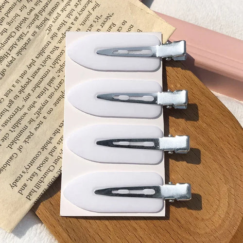4pcs/set No Bend Seamless Hair Clips Side Bangs Barrette Makeup