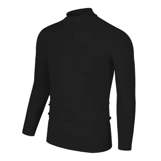 Luxury Korean Men's Oversized T-Shirt Solid Long Sleeve Base Shirt