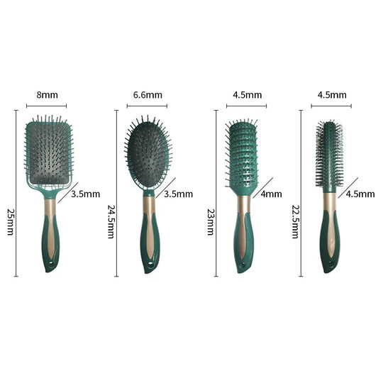 4-in-1 Hairbrush Set - Versatile, Gentle, and Effective for All Hair Types