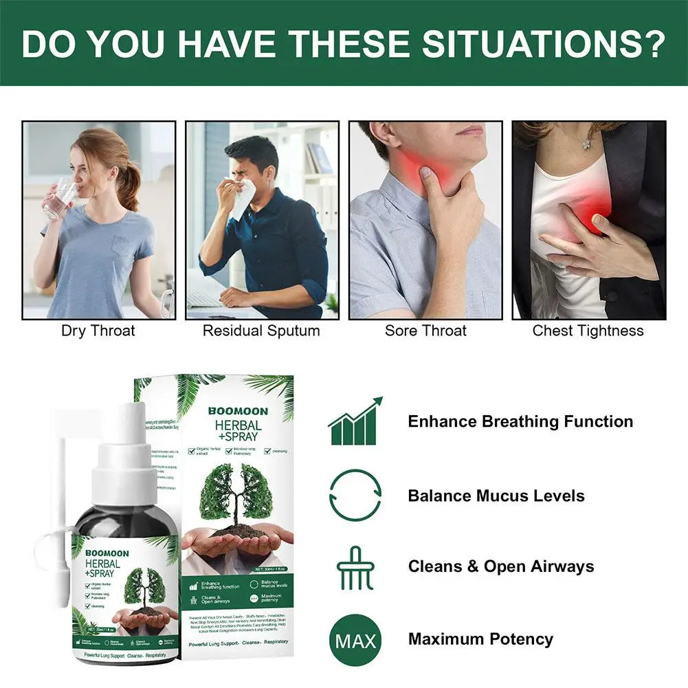30ml Herbal Lung Cleanse Mist – Powerful Lung Support, & Lung – Cleanse Mist Care Herbal Health Spray Breathe Herbal Cleans T6G5