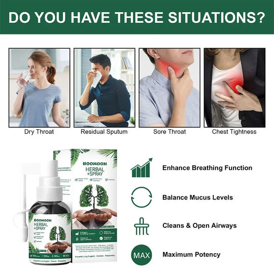 30ml Herbal Lung Cleanse Mist – Powerful Lung Support, & Lung – Cleanse Mist Care Herbal Health Spray Breathe Herbal Cleans T6G5