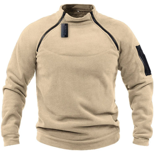 Mens Tactical Outdoor Polar Fleece Jacket Hunting Clothes Warm Zipper