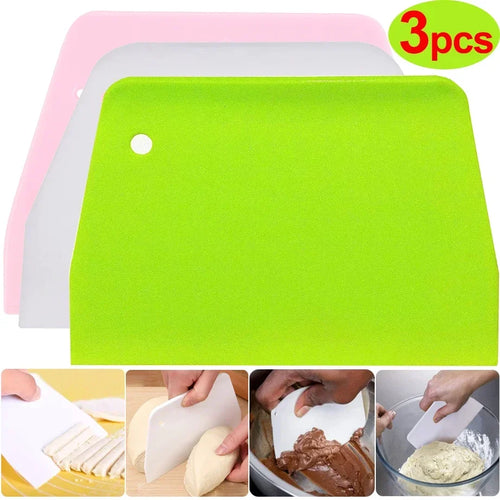 Multipurpose Dough Cutter Bowl Scraper for Bread Dough Fondant Cake