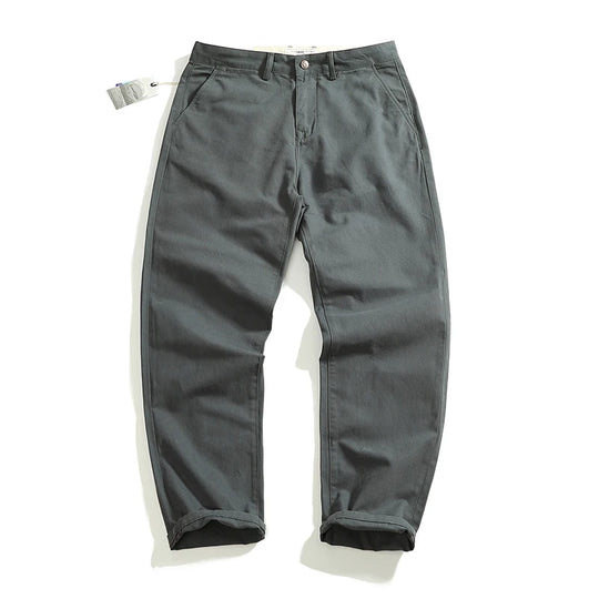 Autumn and winter heavy chino cargo casual pants men's cotton washed