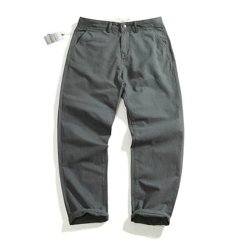Autumn and winter heavy chino cargo casual pants men's cotton washed