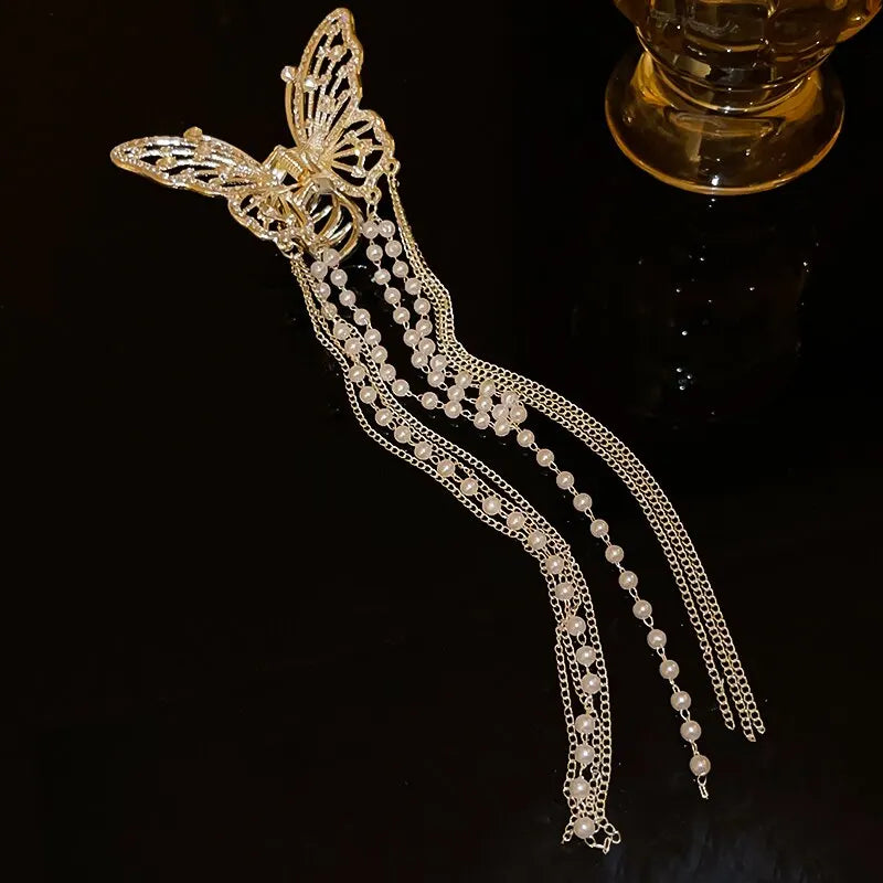 Butterfly Hair Clip With Long Tassel Hair Accessories For Women