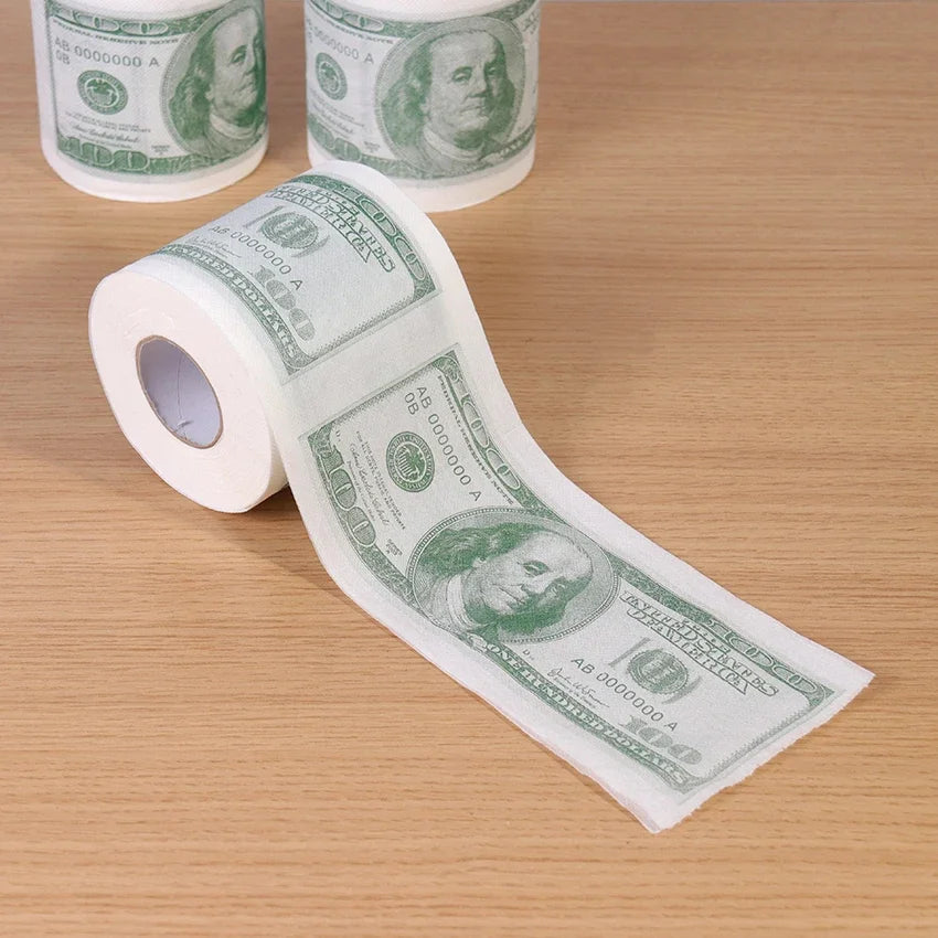 1 Roll Home Supplies Wood Pulp One Hundred Dollars Printed Rolling