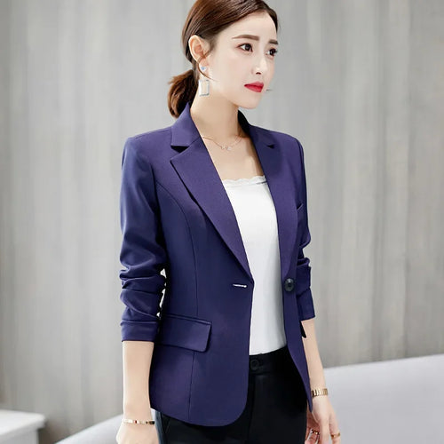 Black Women Blazer 2024 Formal Slim Blazers Lady Office Work Suit