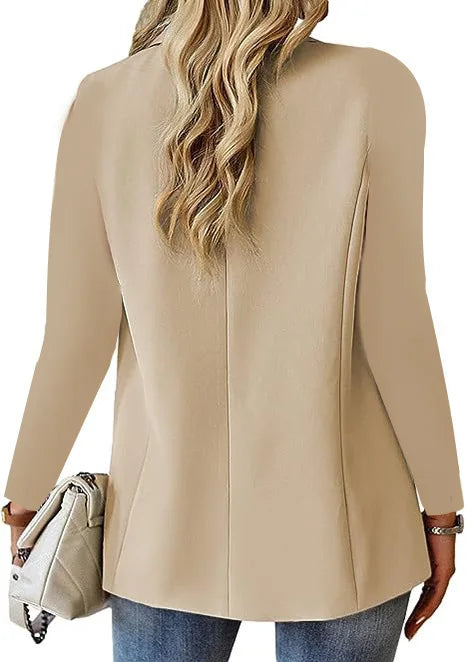 Womens Spring Winter Down Full Long Sleeve Coat Autumn Blazer Button